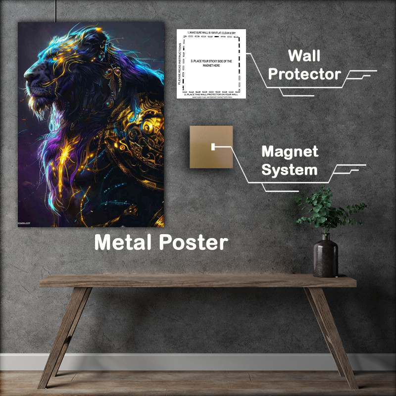 Buy Metal Poster : (Warrior Tiger with his amour on)