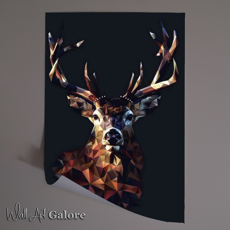 Buy Unframed Poster : (Abstract geometric Stag)