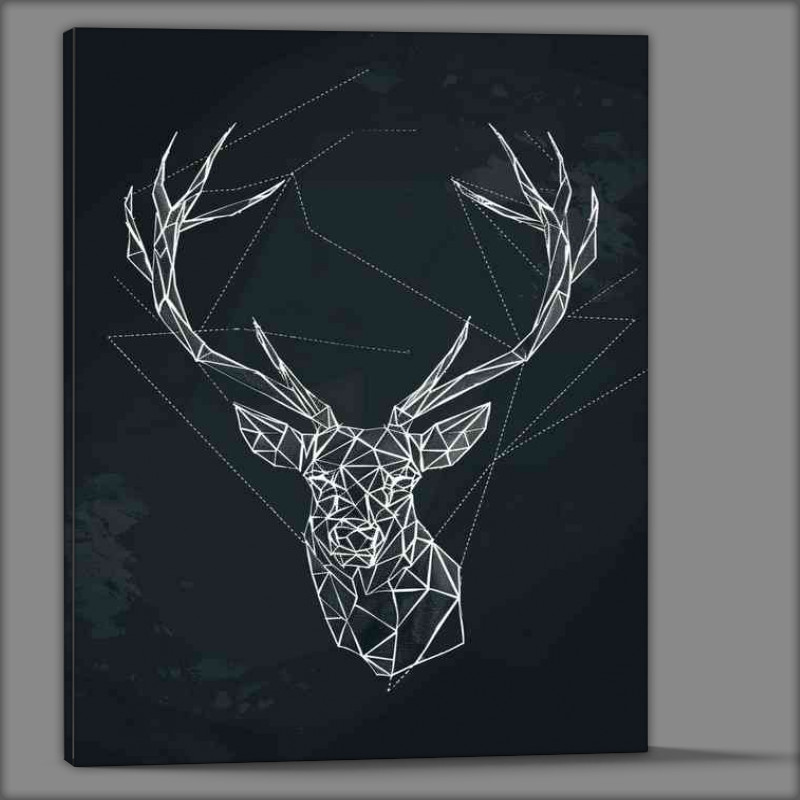 Buy Canvas : (Abstract geometric a Deer head)