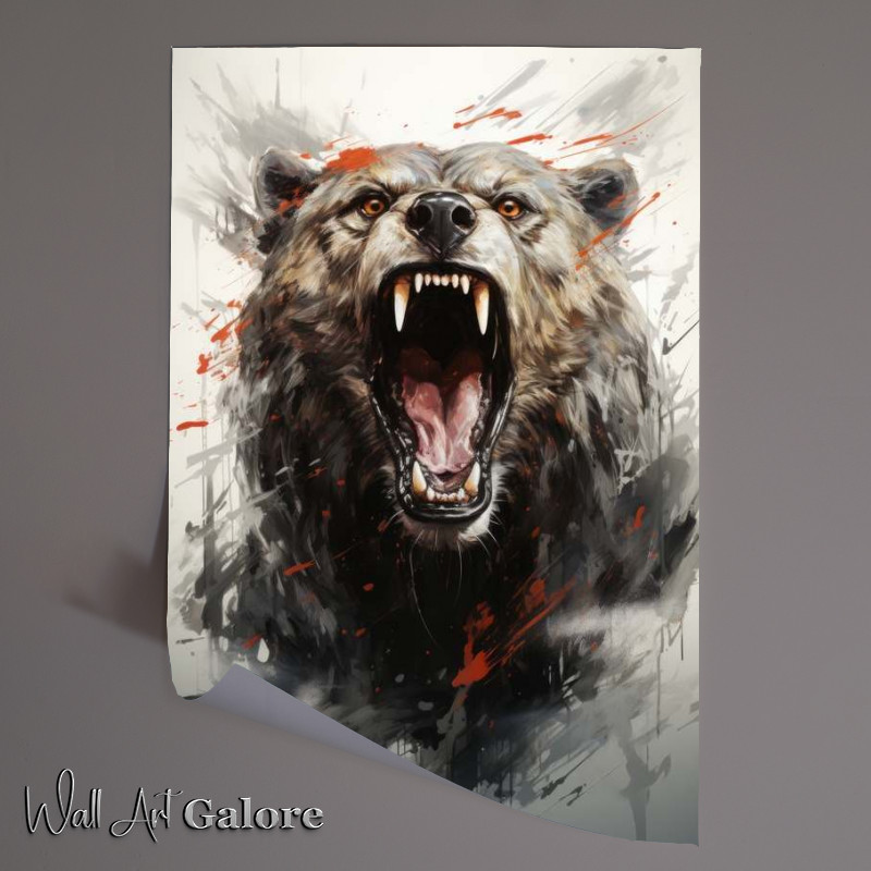 Buy Unframed Poster : (Angry Brown Bear)