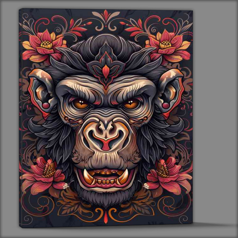 Buy Canvas : (Baboons angry face)