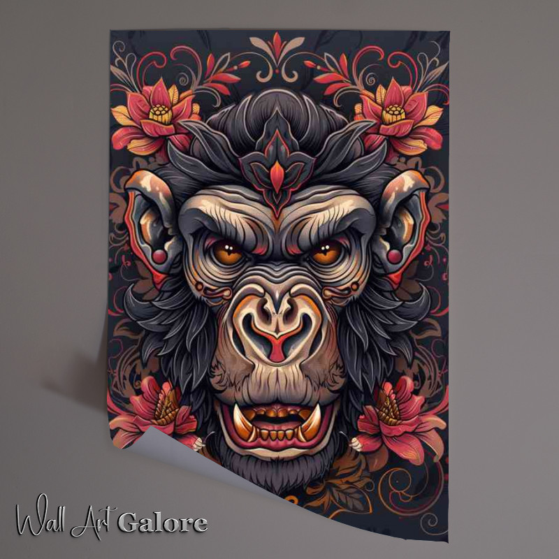 Buy Unframed Poster : (Baboons angry face)