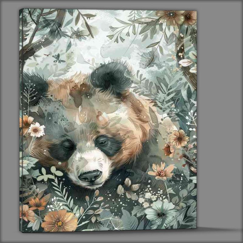 Buy Canvas : (Bear surrounded by woodland)