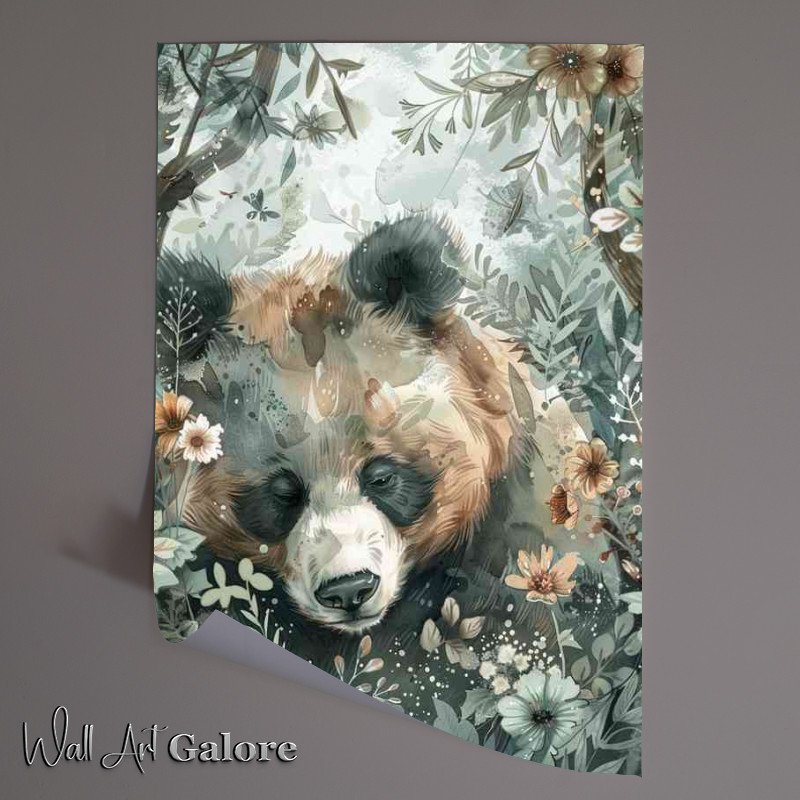 Buy Unframed Poster : (Bear surrounded by woodland)
