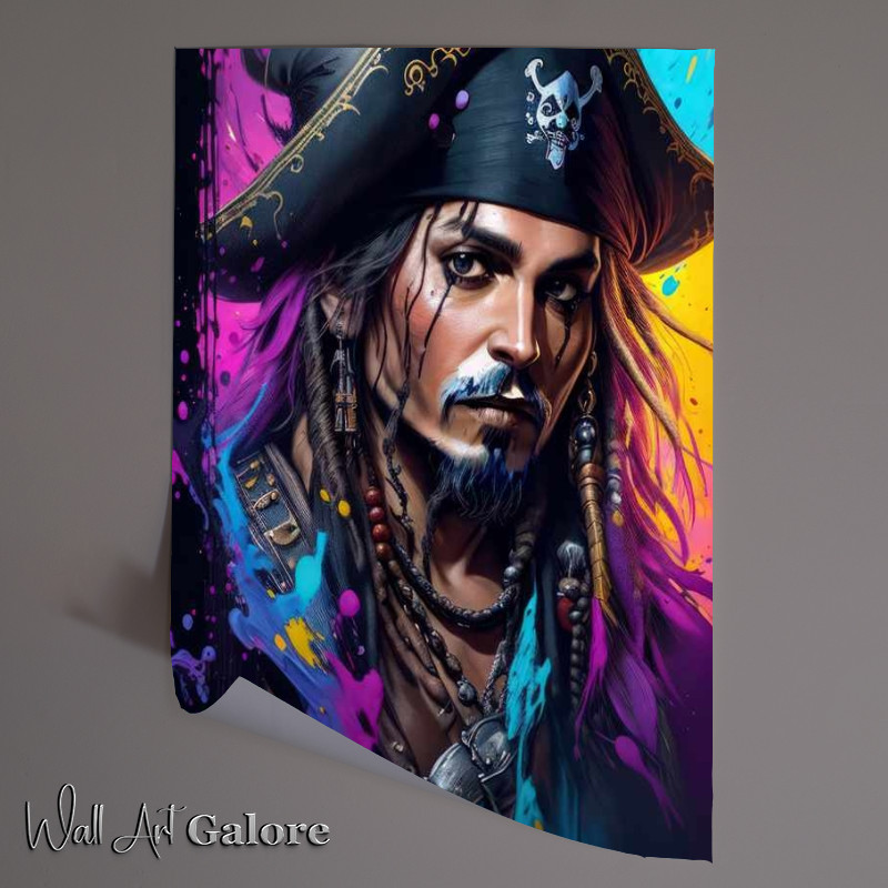 Buy Unframed Poster : (Captain Jonny Depp Splash art style)