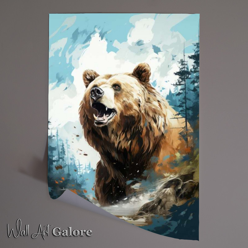 Buy Unframed Poster : (Big brown Bear in alaska)