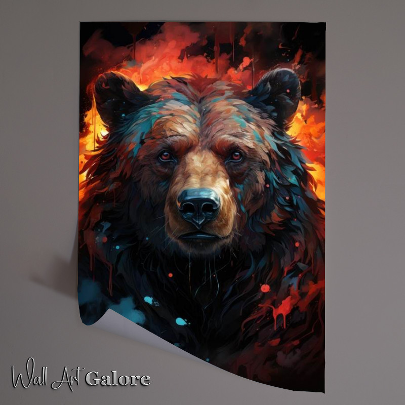 Buy Unframed Poster : (Brown bear painted)