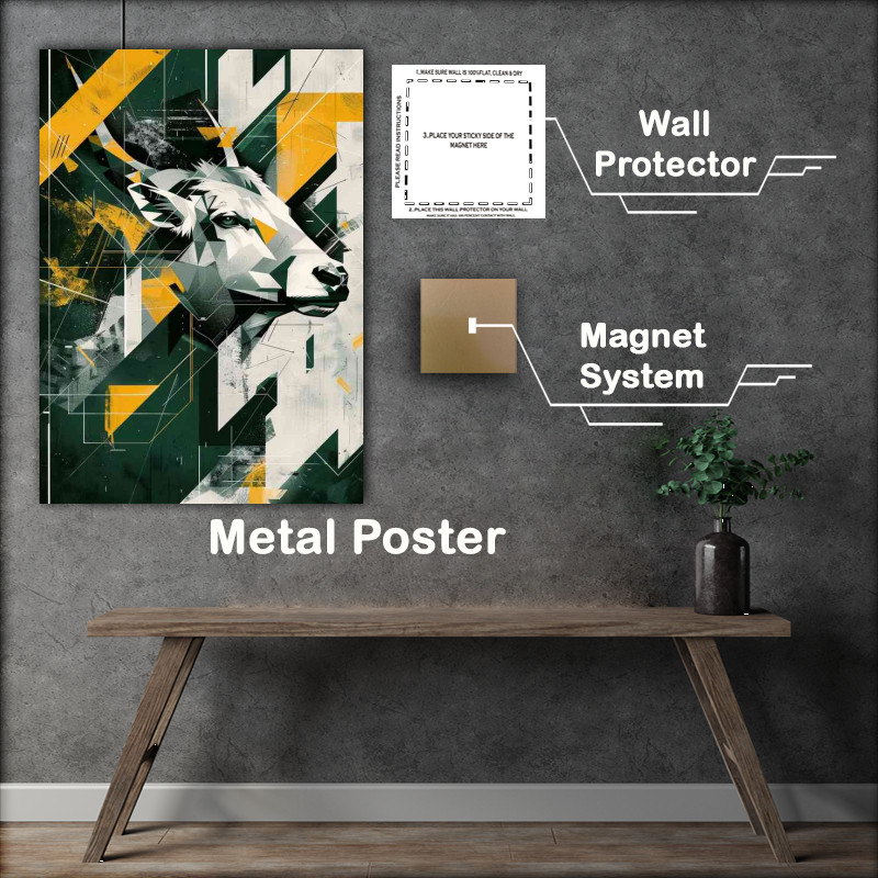 Buy Metal Poster : (Dynamic Abstract deer)