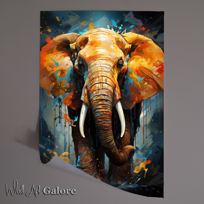 Buy Unframed Poster : (Elephant with colourful ears)