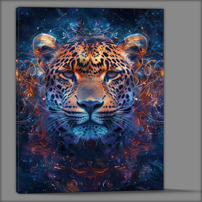 Buy Canvas : (Ethereal background with an image of a leopard)