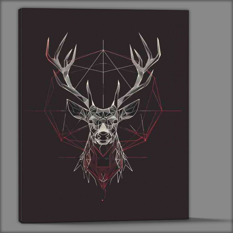 Buy Canvas : (Geometric Deer shaped head)