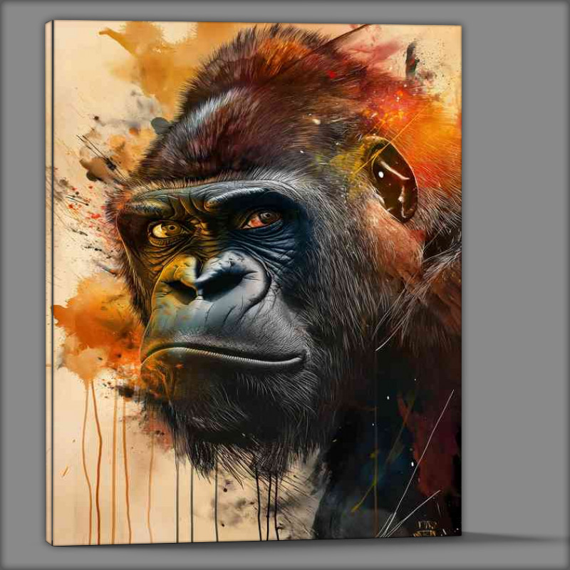 Buy Canvas : (Gorilla painted street art style)