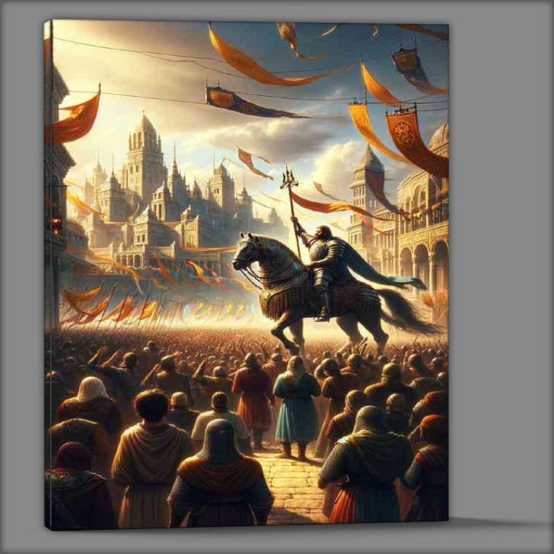 Buy Canvas : (Heros return to his ancient city)