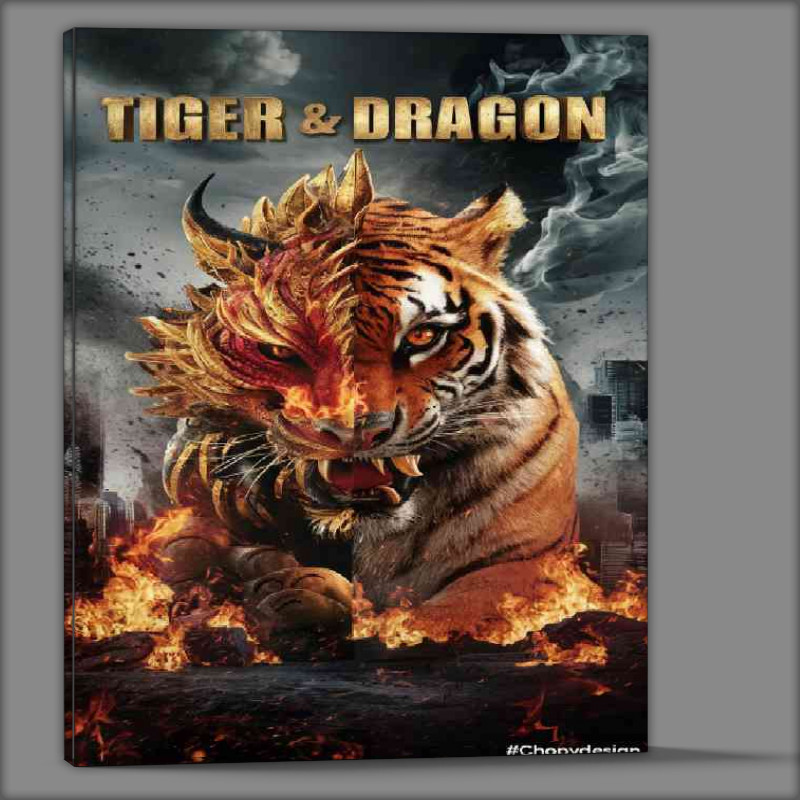 Buy Canvas : (Intence Tiger and Dragon)