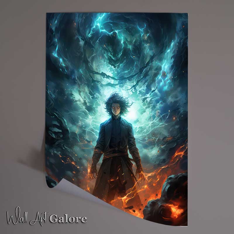 Buy Unframed Poster : (Yuuya Tenjou style surrounded by fire)
