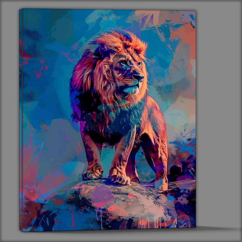 Buy Canvas : (Magestic colourful Lion)