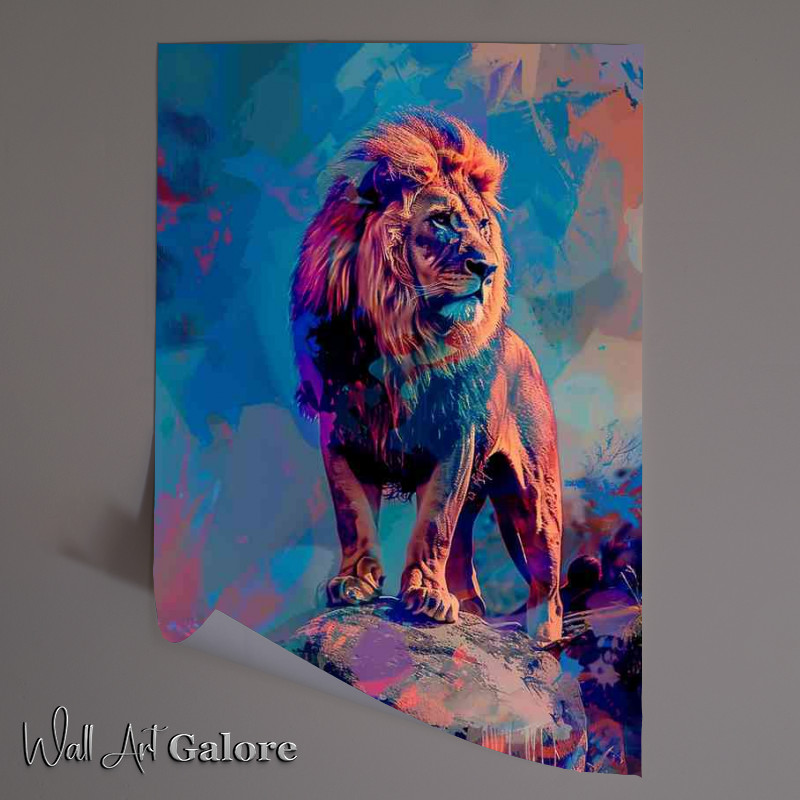 Buy Unframed Poster : (Magestic colourful Lion)