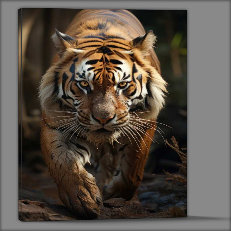 Buy Canvas : (Majestic Bengal Tiger walking)