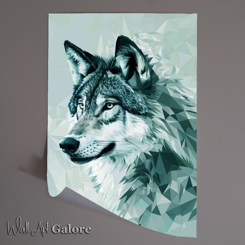 Buy Unframed Poster : (Mixed Geometric wolf design)