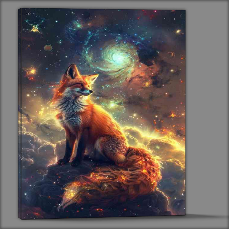 Buy Canvas : (Mystical golden Fox with fur that glows)