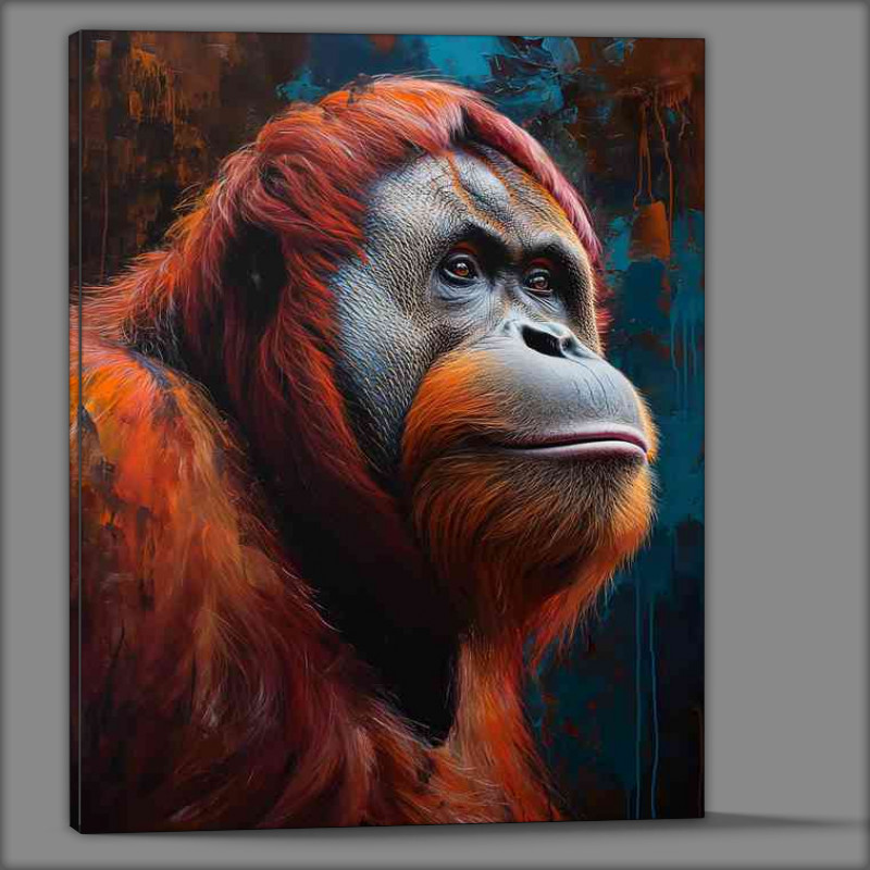 Buy Canvas : (Orangutan in the style of spray painted realism)