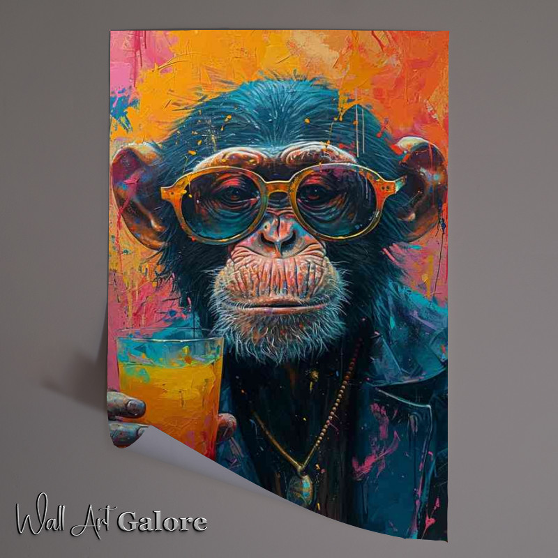 Buy Unframed Poster : (Paint monkey to bring you a drink)