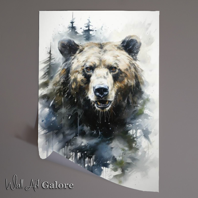 Buy Unframed Poster : (Painted Bear in the wilderness)