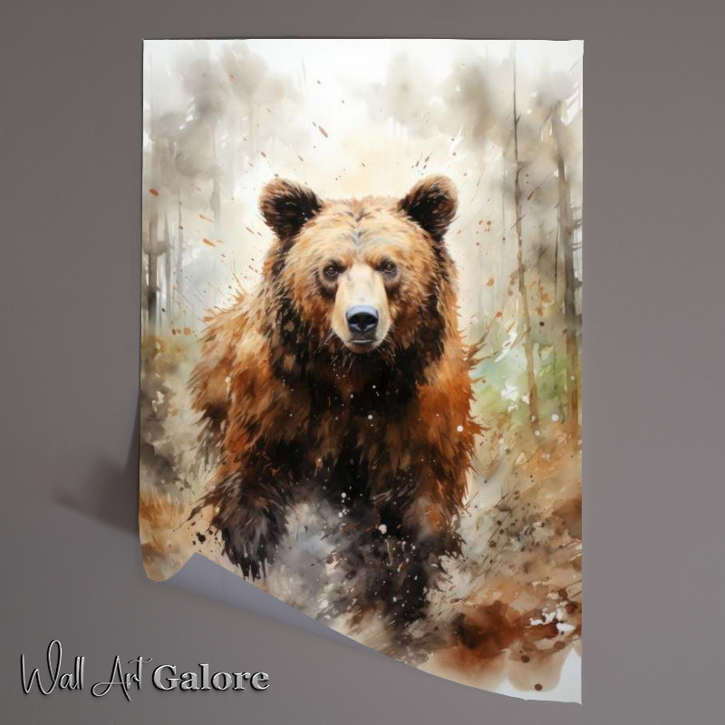Buy Unframed Poster : (Painted brown Bear)
