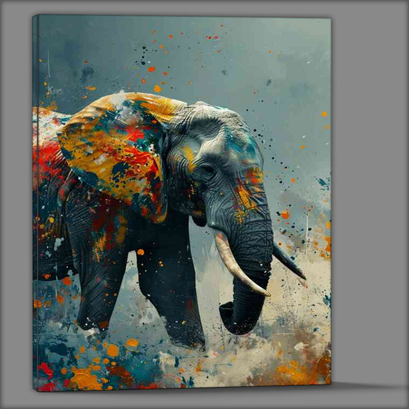 Buy Canvas : (Painted elephant splash art)