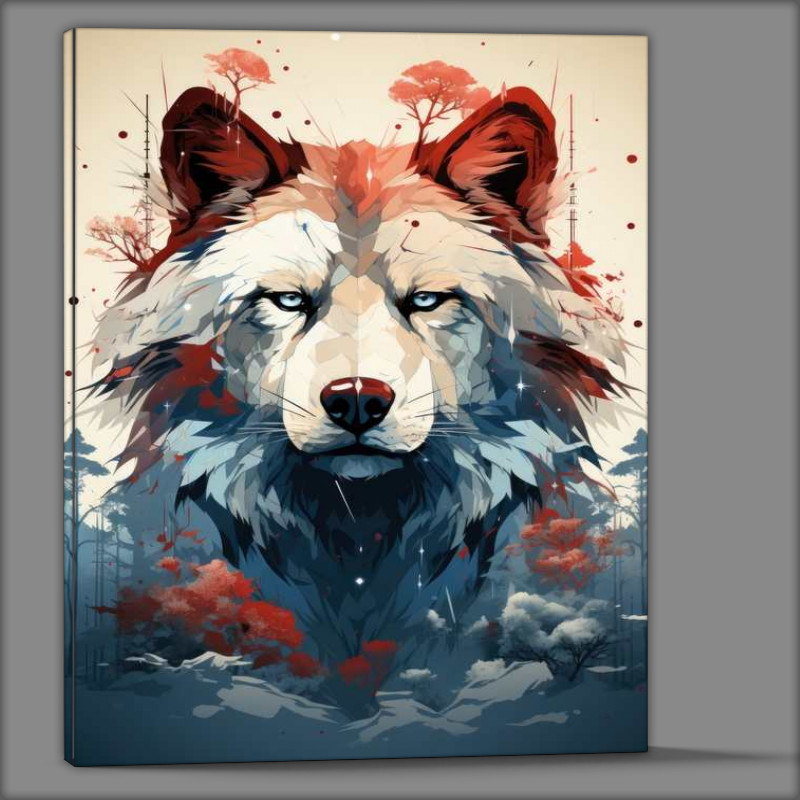Buy Canvas : (Painted wolf head)