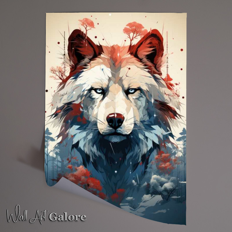 Buy Unframed Poster : (Painted wolf head)