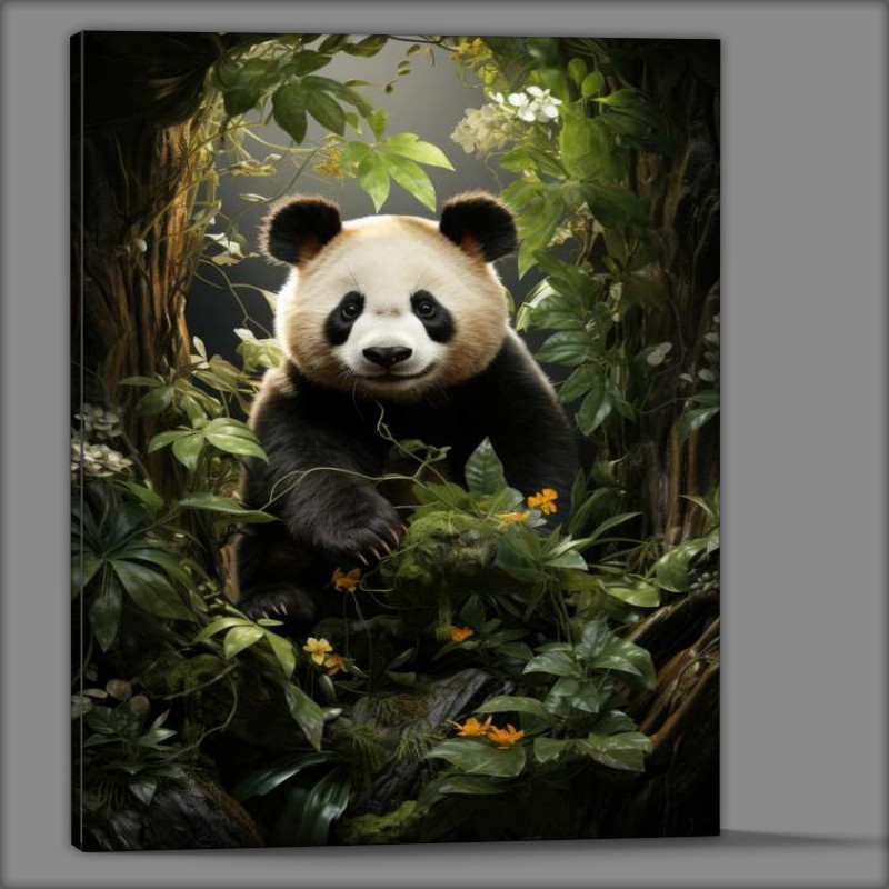 Buy Canvas : (Panda Bear in the jungle)