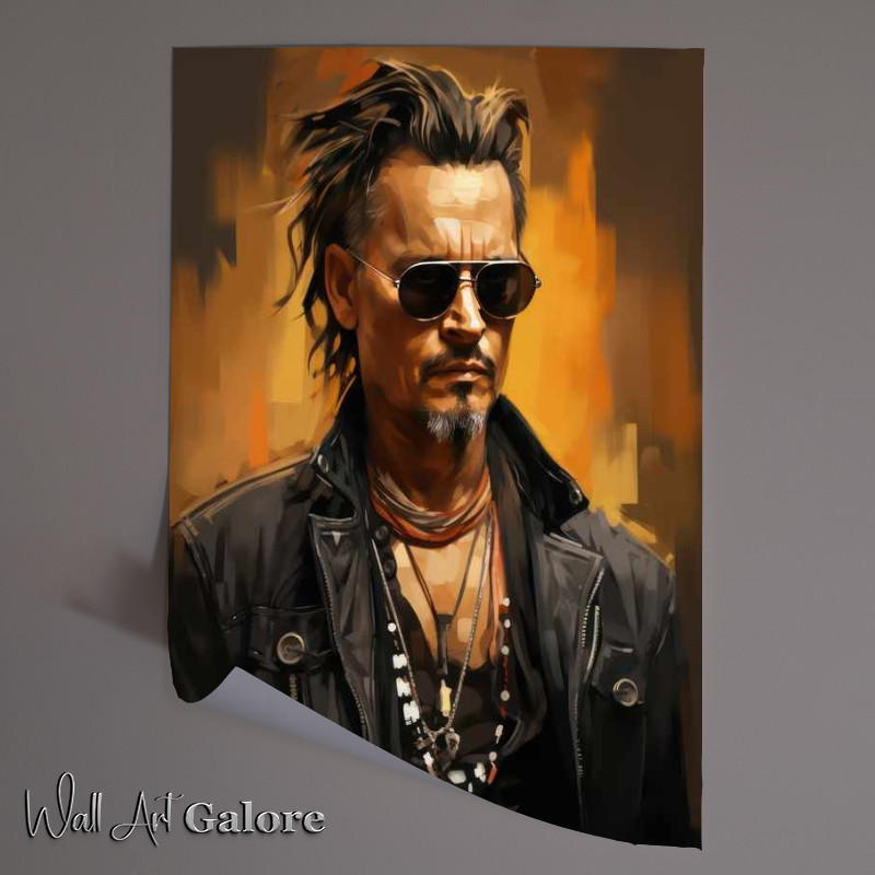 Buy Unframed Poster : (Caricature of Johnny Depp cool look)