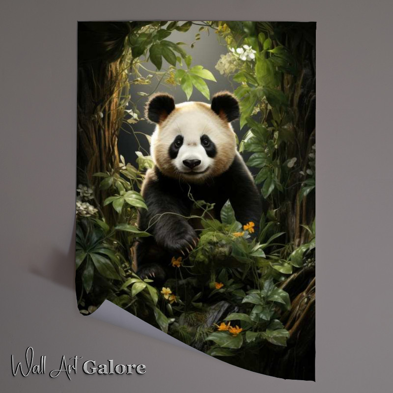 Buy Unframed Poster : (Panda Bear in the jungle)