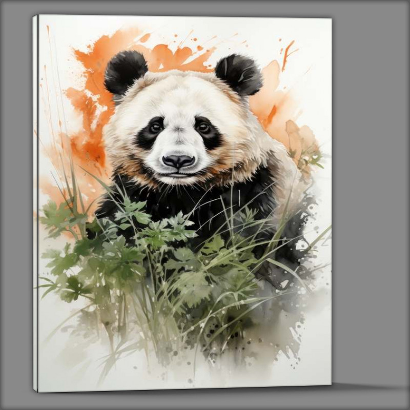 Buy Canvas : (Panda bear with bamboo)