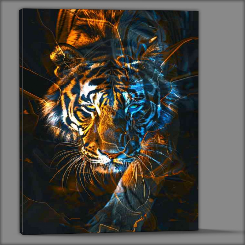 Buy Canvas : (Prowling Tiger in a abstract form)