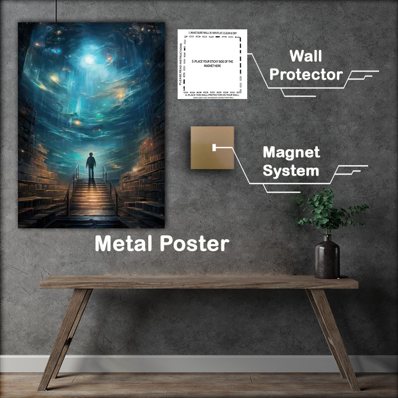 Buy Metal Poster : (Starlit Enchanted Woods Walkway)