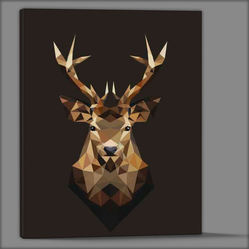 Buy Canvas : (Stag heas in geo form)