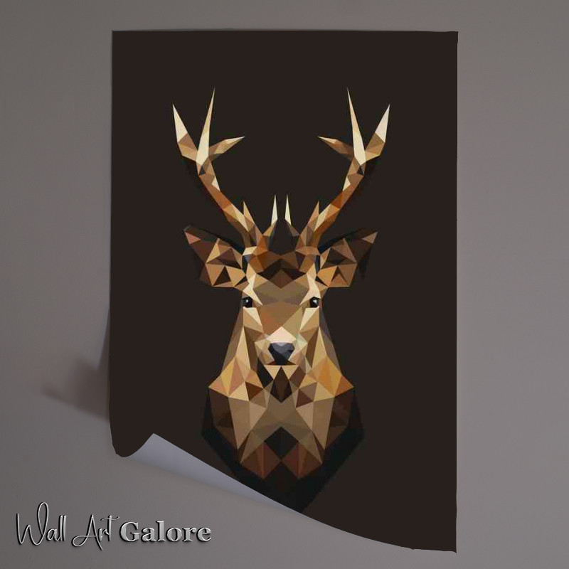 Buy Unframed Poster : (Stag heas in geo form)