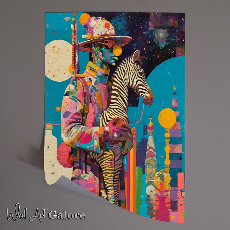 Buy Unframed Poster : (Taking the pet zebra for a walk)