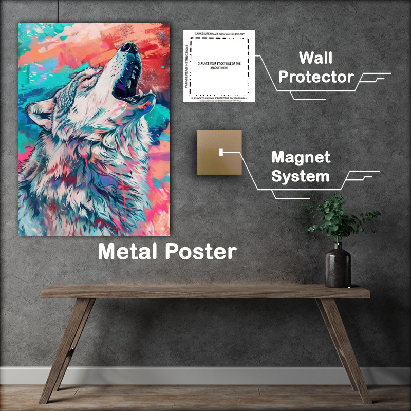 Buy Metal Poster : (The Howling Wolf)