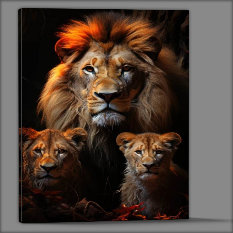 Buy Canvas : (The Lion family)