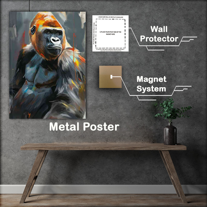 Buy Metal Poster : (The Painted Gorrilla)