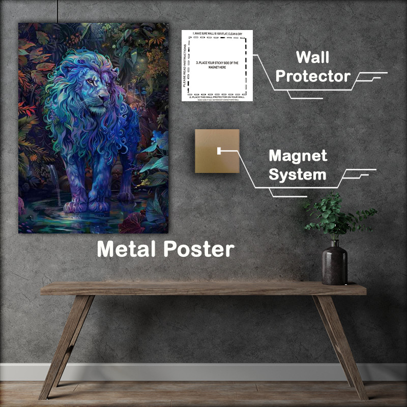Buy Metal Poster : (The Painted blue loin)
