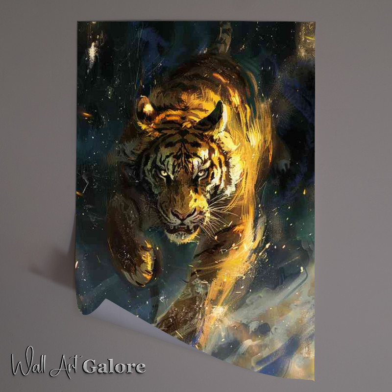 Buy Unframed Poster : (The great Tiger on a run)