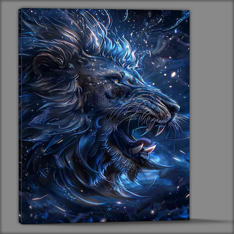 Buy Canvas : (The lions head is with a starry sky)