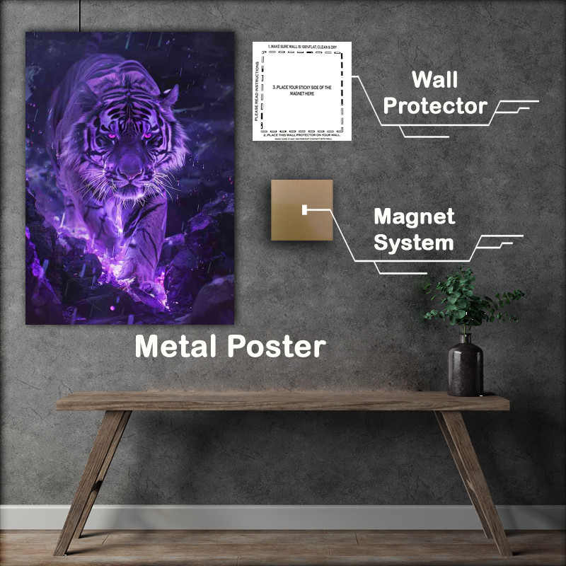 Buy Metal Poster : (The purple tiger walking)