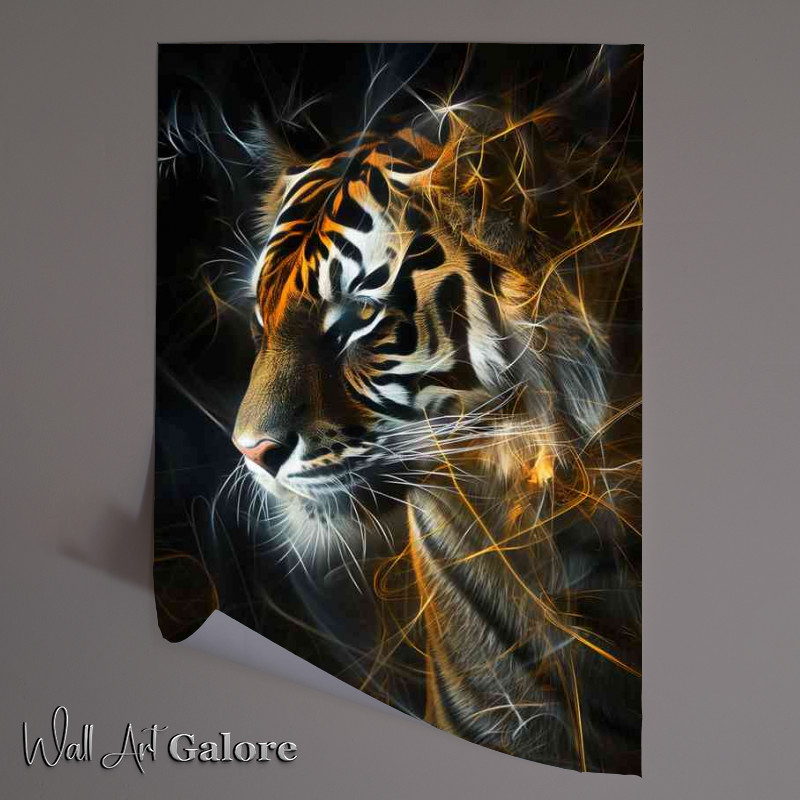 Buy Unframed Poster : (Tiger in an abstract design)