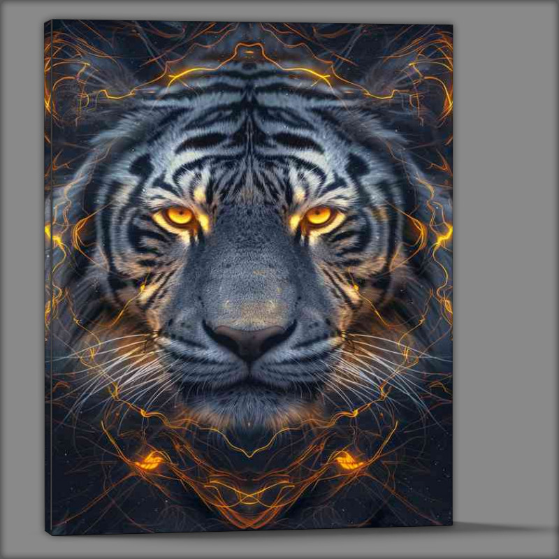 Buy Canvas : (Tigers face with golden eyes)