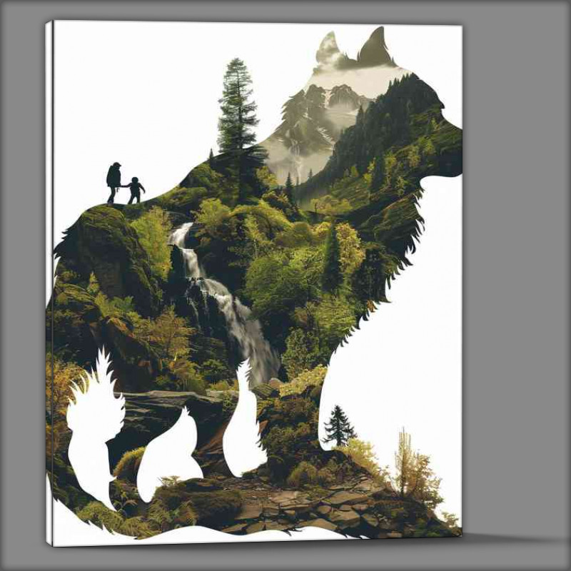 Buy Canvas : (Walking up the mountain Dog)